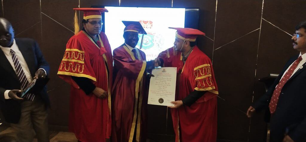 IGGA Conferred HONY Doctorate by CVU Tonga
